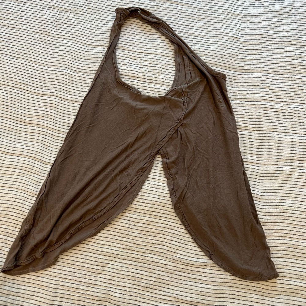 We the Free Brown Loose Racerback Tank xsmall - Picture 2 of 5